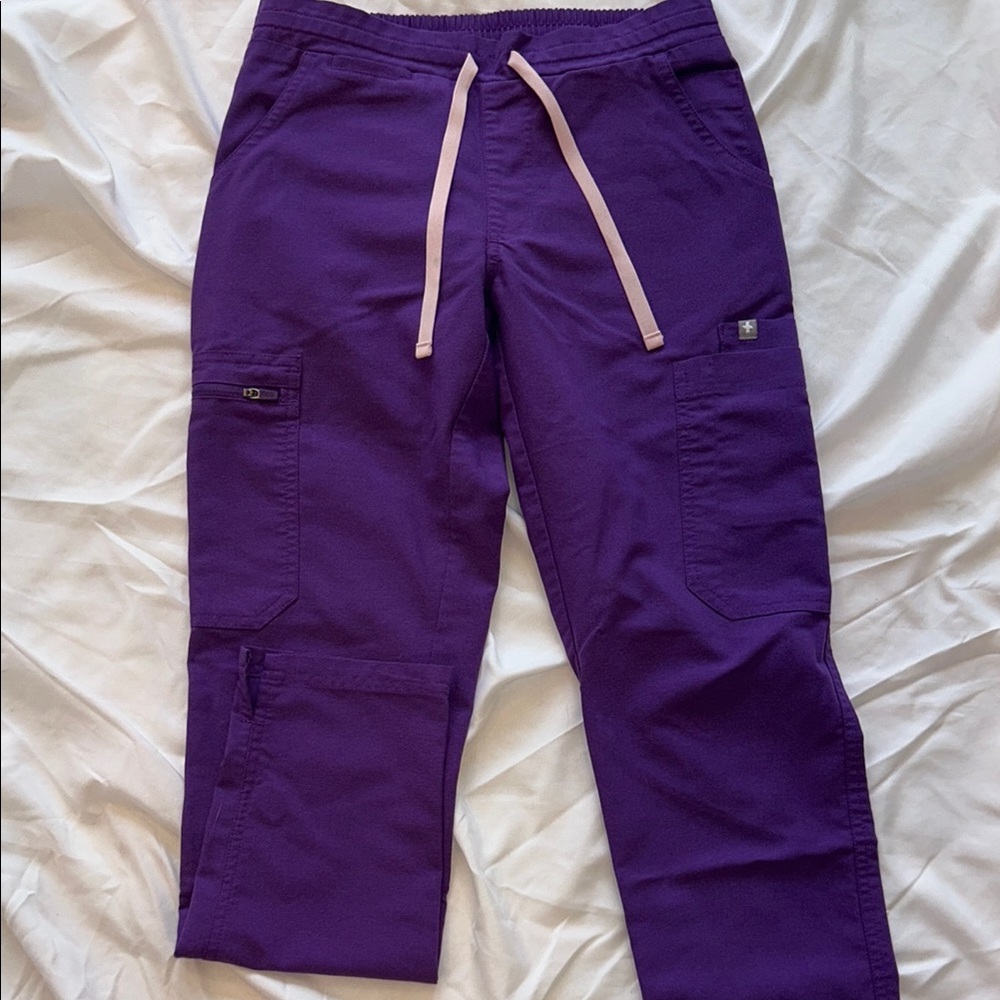 FIGS Ultra violet Yola- Petite Skinny scrub pants